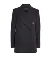 Joseph Virgin Wool Flannel Valery Blazer In Black