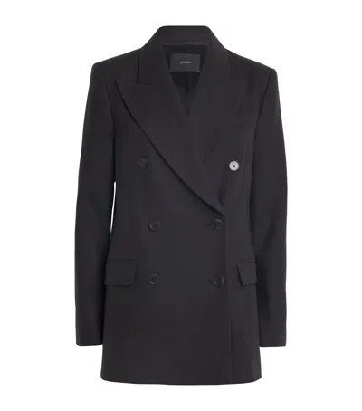 Joseph Virgin Wool Flannel Valery Blazer In Black