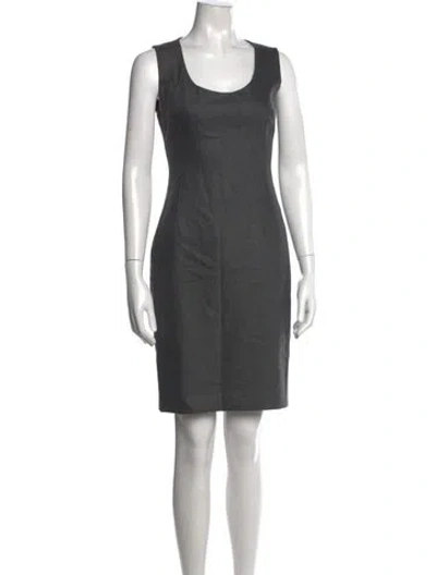 Pre-owned Joseph Virgin Wool Knee-length Dress In Grey