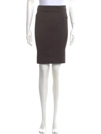 Pre-owned Joseph Virgin Wool Knee-length Skirt In Brown