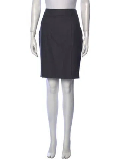 Pre-owned Joseph Virgin Wool Knee-length Skirt In Gray