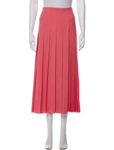 Pre-owned Joseph Virgin Wool Midi Length Skirt In Pink