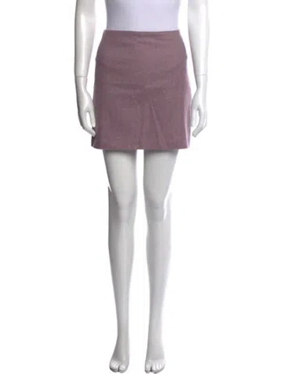 Pre-owned Joseph Virgin Wool Mini Skirt In Purple