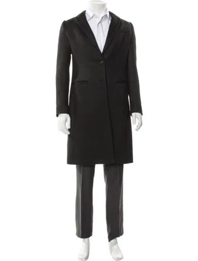 Pre-owned Joseph Virgin Wool Overcoat In Black