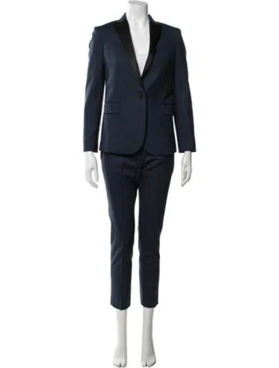 Pre-owned Joseph Virgin Wool Pantsuit In Blue