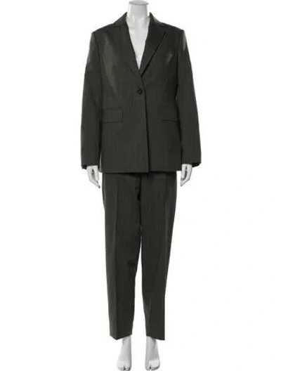 Pre-owned Joseph Virgin Wool Pantsuit W/ Tags In Green