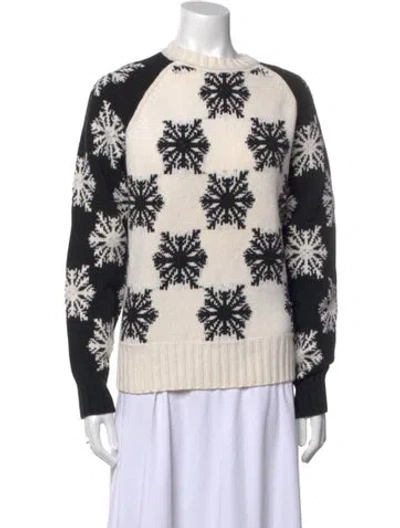 Pre-owned Joseph Virgin Wool Printed Sweater W/ Tags In Multi