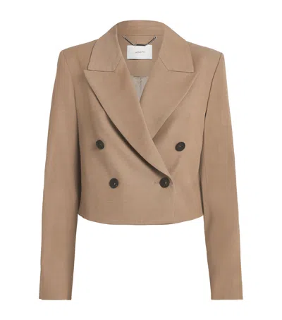 Joseph Virgin Wool Sami Jacket In Brown