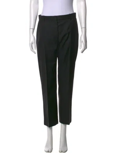 Pre-owned Joseph Virgin Wool Straight Leg Pants In Black