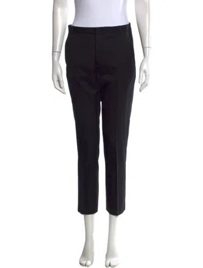 Pre-owned Joseph Virgin Wool Straight Leg Pants In Black
