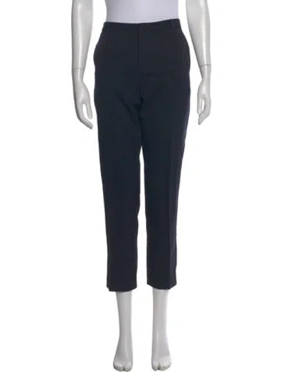 Pre-owned Joseph Virgin Wool Straight Leg Pants In Blue