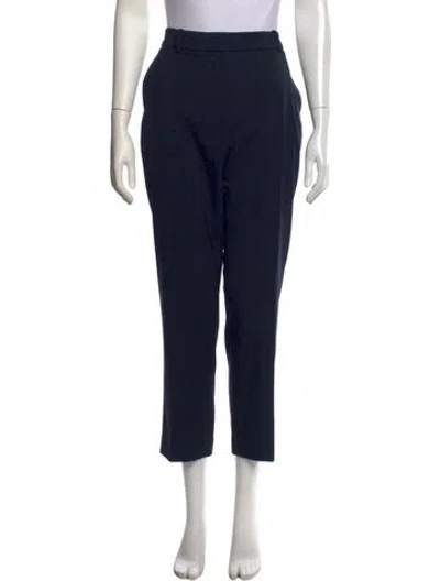 Pre-owned Joseph Virgin Wool Straight Leg Pants In Blue