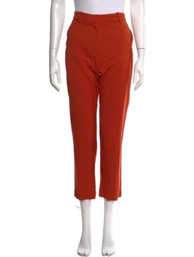 Pre-owned Joseph Virgin Wool Straight Leg Pants In Orange