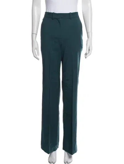 Pre-owned Joseph Virgin Wool Straight Leg Pants W/ Tags In Blue