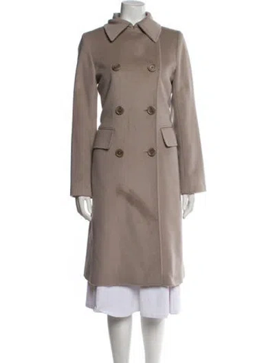 Pre-owned Joseph Virgin Wool Trench Coat In Neutral