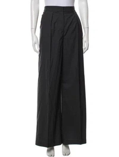 Pre-owned Joseph Virgin Wool Wide Leg Pants In Black
