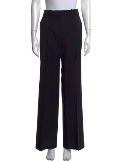 Pre-owned Joseph Virgin Wool Wide Leg Pants In Black