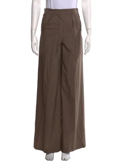 Pre-owned Joseph Virgin Wool Wide Leg Pants W/ Tags In Brown