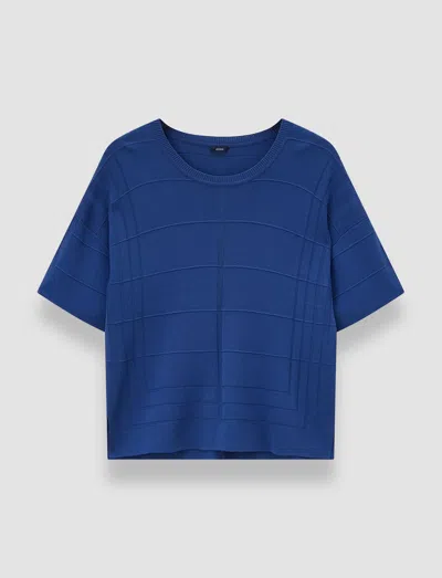 Joseph Viscose Grid Knit T-shirt