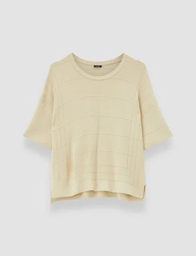 Joseph Viscose Grid Knit T-shirt
