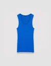 Joseph Viscose Ribbed Knitted Tank Top In Ultra Marine