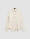 Joseph Viscose Twill Felicien Blouse In Oat