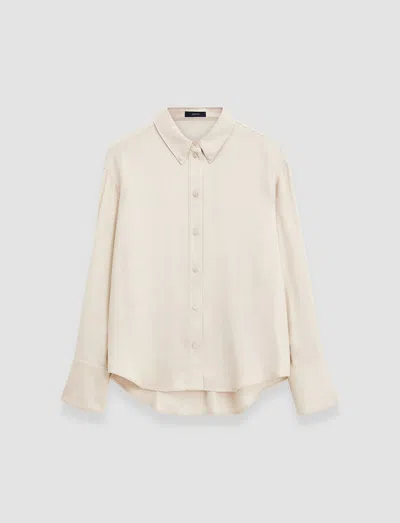 Joseph Viscose Twill Felicien Blouse In Oat
