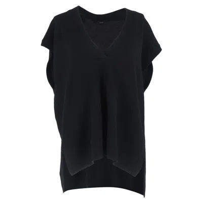 Joseph V-neck Knit Vest In Black Cashmere