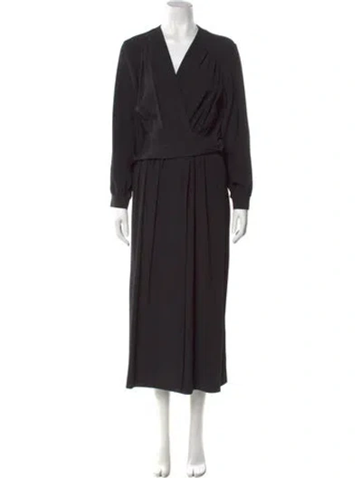 Pre-owned Joseph V-neck Long Dress In Purple