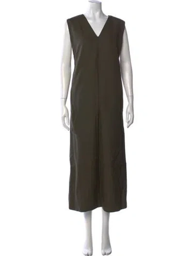 Pre-owned Joseph V-neck Long Dress W/ Tags In Green