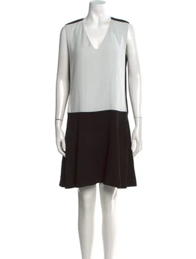 Pre-owned Joseph V-neck Mini Dress In Black