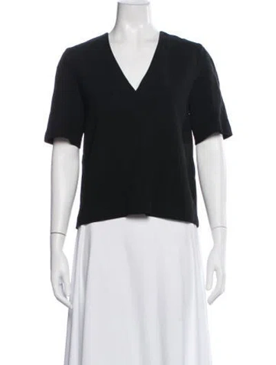 Pre-owned Joseph V-neck Short Sleeve Top In Blue