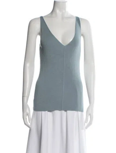 Pre-owned Joseph V-neck Sleeveless Top In Blue