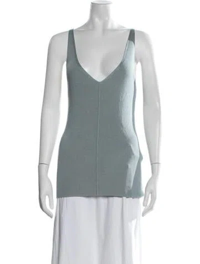 Pre-owned Joseph V-neck Sleeveless Top W/ Tags In Blue