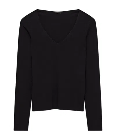 Joseph V-neck Sweater In Black