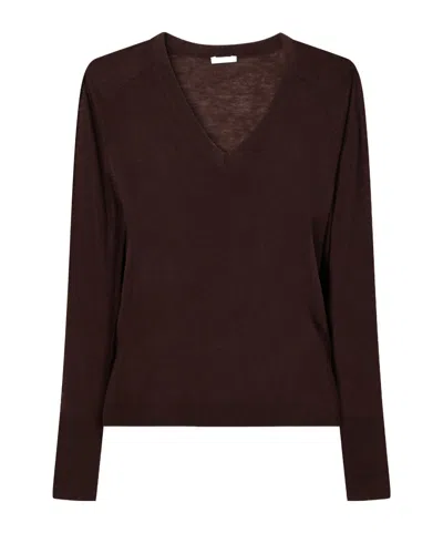 Joseph V-neck Sweater In Brown