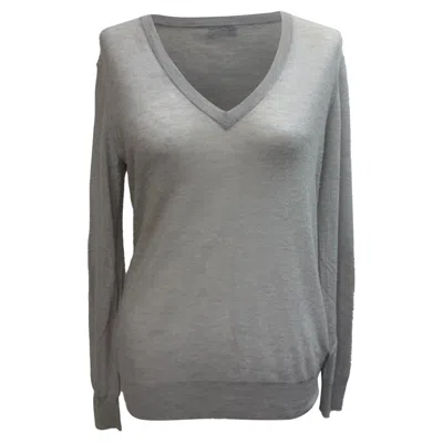 Joseph V-neck Sweater In Grey Cashmere In Multi