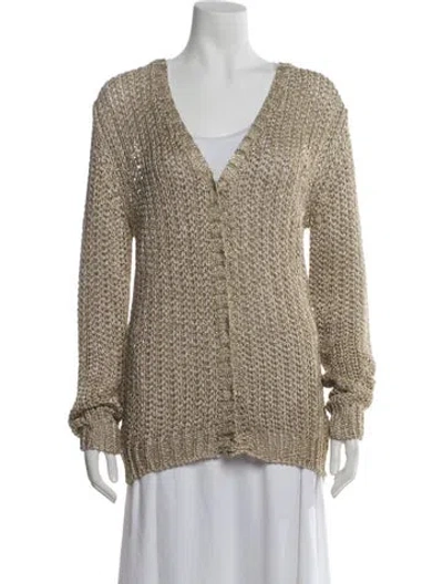 Pre-owned Joseph V-neck Sweater In Neutral