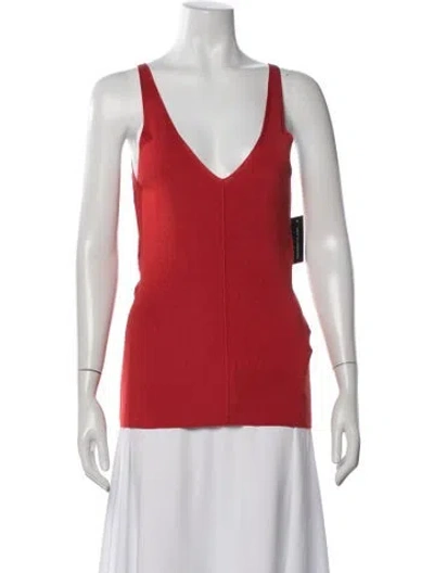 Pre-owned Joseph V-neck Sweater In Red