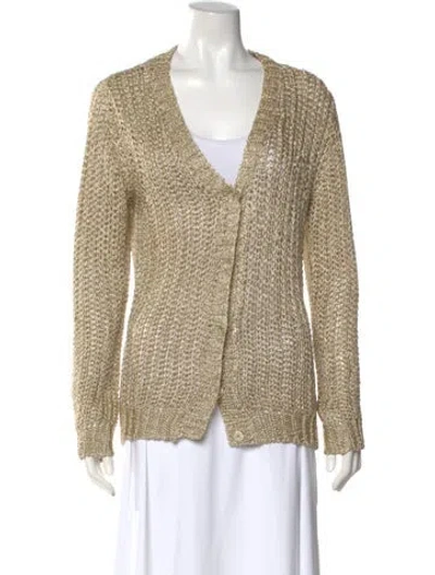 Pre-owned Joseph V-neck Sweater In Silver