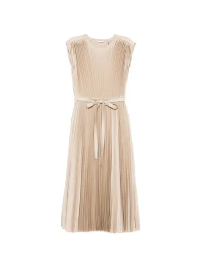 Joseph Volta Gathered Tie Belt Dress In Neutral