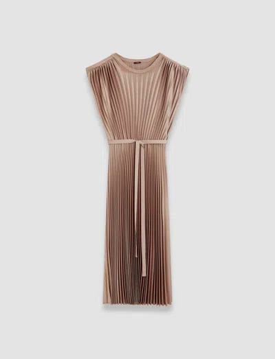 JOSEPH VOLTA KNIT WEAVE PLISSÉ DRESS