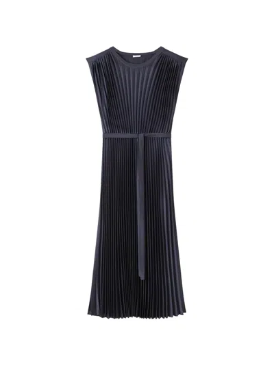 Joseph Volta Pleated Midi Dress In Black