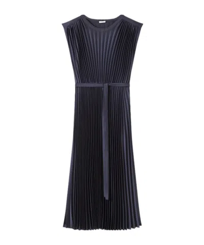 Joseph Volta Plissé Midi Dress In Purple