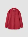 Joseph Wada Double Face Cashmere Overshirt In Red