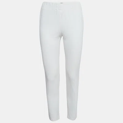 Pre-owned Joseph White Gabardine Tight Fit Leggings M