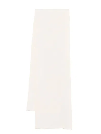 Joseph White Minimalist Wool-cashmere Scarf In Multi