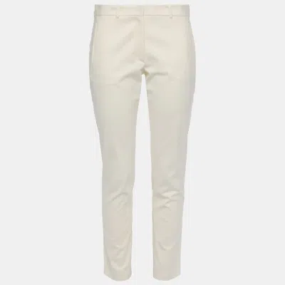 Pre-owned Joseph White Stretch Cotton Skinny Leg Pants M (fr 38)