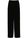Joseph High-waisted Silk Palazzo Pants In 黑色