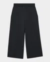 Joseph Womens Black Wide-leg High-rise Stretch-knit Culottes In Black